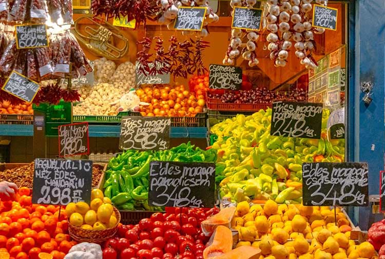 Budapest Great Market Hall Fresh Goods