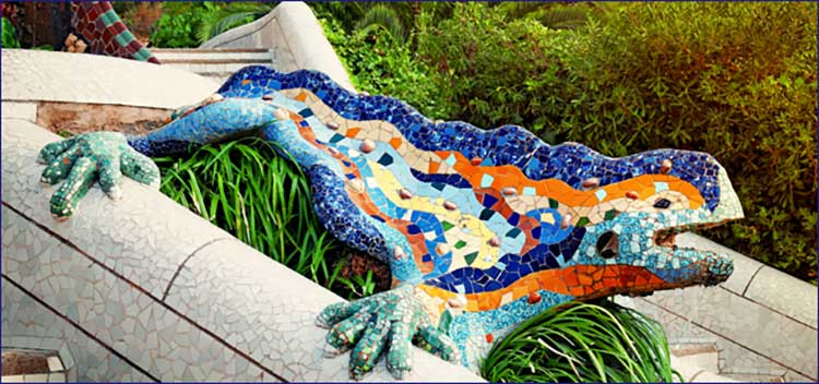 Guell Park Lizard Antonio Gaudi